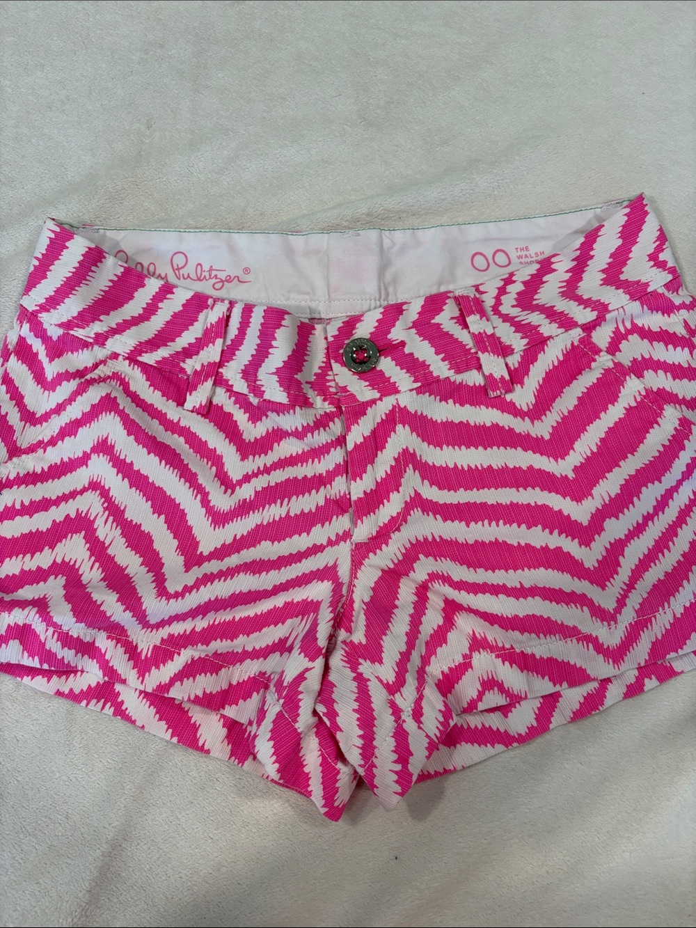 Lilly Pulitzer Hot Pink and White Zebra-Print Shorts